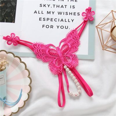 Slip dentelle perlé