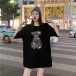 Tee shirt strass bear  cotton 100%
