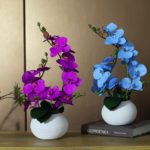 Vase céramique lourd avec fleur artificielle